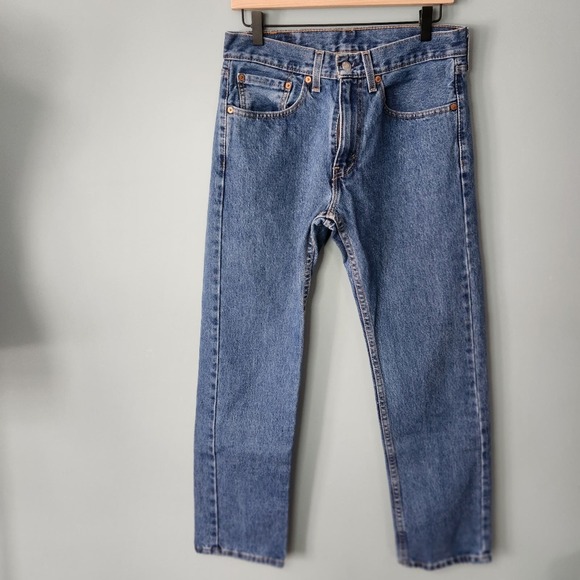 LEVI 505 Blue Denim Jeans - Size 31x30 - Picture 1 of 11
